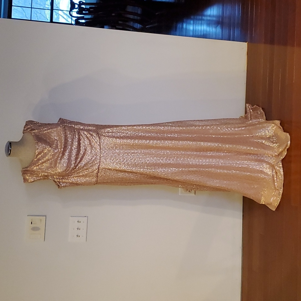 Mori Lee rose gold Sequin dress, size 22, prom/ wedding/ formal